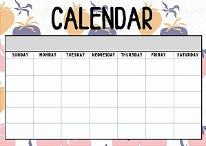 Placa Calendário em Inglês - Calendar Two