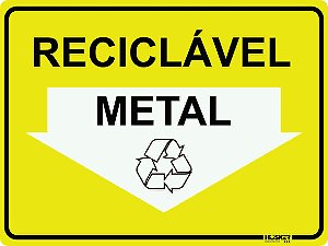 Placa Reciclagem de Metal