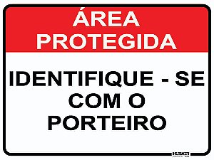 Placa Identifique-se com o Porteiro