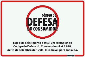Placa Código de Defesa do Consumidor