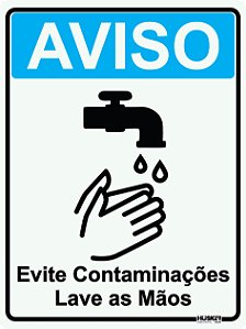 Placa Aviso  Evite Contaminações