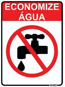 Placa Economize Água