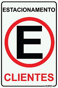Placa Estacionamento para Clientes