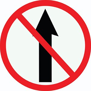 Placa Proibido Seguir em Frente