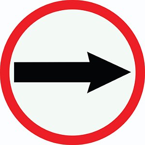 Placa Sentido Obrigatório