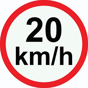 Placa 20 KM/h