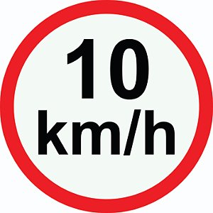 Placa 10 KM/h