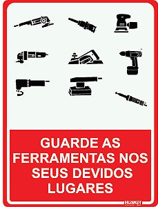 Placa Guarde as Ferramentas