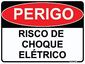 Placa Risco de Choque Elétrico