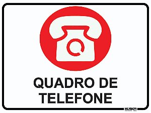 Placa Quadro de Telefone