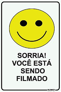 Placa Sorria Você Esta Sendo Filmado