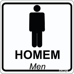Placa Toalete Masculino