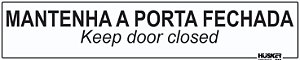 Placa Mantenha a Porta Fechada