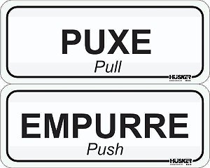 Kit de Placa Puxe e Empurre