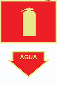 Placa Extintor de Água 20x14 cm