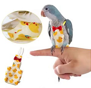 Fralda De Pássaro Lavável Roupa Calopsita Luxo Aves Mansas M - Duck