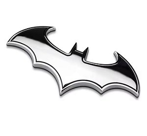 Adesivo Emblema Tuning Batman 3d Metal - Pronto Envio - prateado