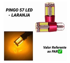 Lâmpadas Pingo T10 57 Leds W5w Canbus Canceler Laranja 6000k T10 Laranja