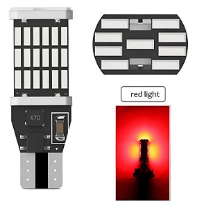 Kit 2 Lampada T15 45 Led Cambus Canceller W16w - Vermelha - pronto Envio