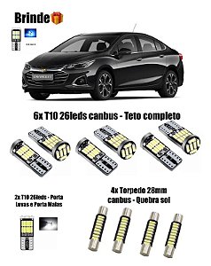 Leds Internas Gm Chevrolet Cruze 2017 2018 2019 2020 2021 T10 Torpedo