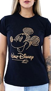 T-SHIRT MICKEY WALT DISNEY - PRETO
