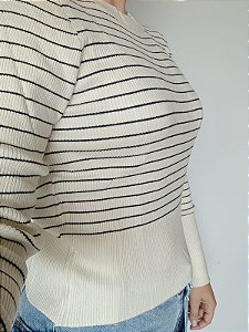 Blusa Listras Gabriela Creme