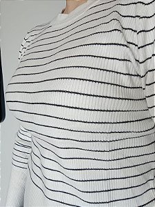 Blusa Listras Gabriela Branca