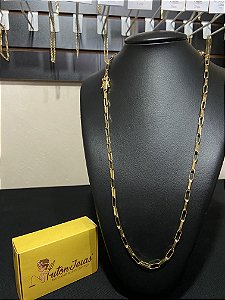 CORRENTE ELO ALONGADO 4MM BANHADA A OURO 18K