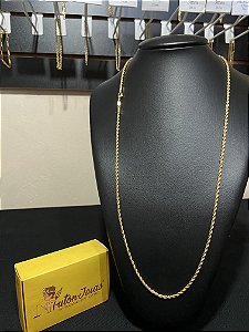 CORRENTE ELO BAIANO 2MM BANHADO A OURO 18K