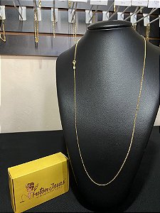 CORRENTE GRUMET 1,5MM BANHADA A OURO 18K