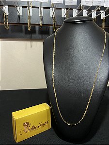 CORRENTE PIASTRINE 2MM BANHADA A OURO 18K