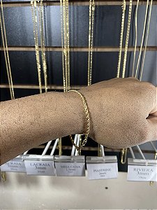 PULSEIRA ELO BAIANO 2MM BANHADA A OURO 18K