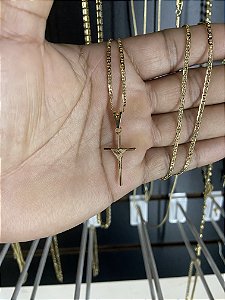 PINGENTE CRUCIFIXO PALITO ENROLADO PEQUENO