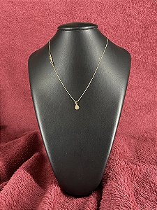 GARGANTILHA GOTINHA BANHADO A OURO 18K