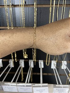 PULSEIRA MEIA CANA 1,5MM BANHADO A OURO 18K