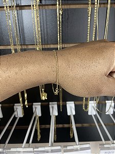 PULSEIRA VENEZIANA 1,5MM BANHADO A OURO 18K