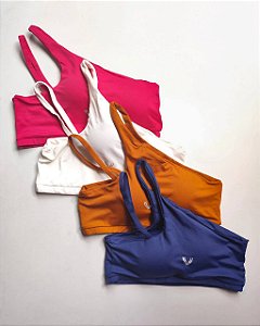 Top fitness de poliamida com bojo removivel - Manu