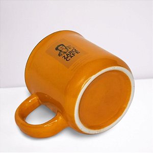Caneca Zaro Café Laranja com borda preta 200ml