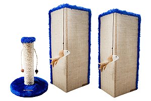 Kit 2 Arranhadores Canto de Sofá e Arranhador Bolinha Para Gatos Sustentável Lup