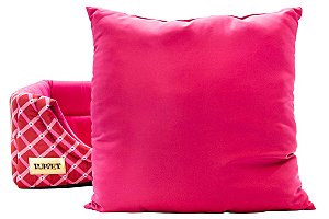 Cama Iglu e Toca Para Cachorro Luppet Luxo Rosa Geométrico Tamanho:M