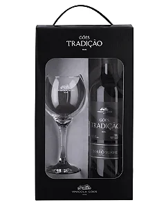 Kit Tradição Tinto Suave Bordô 750ml Ganha 1 Taça