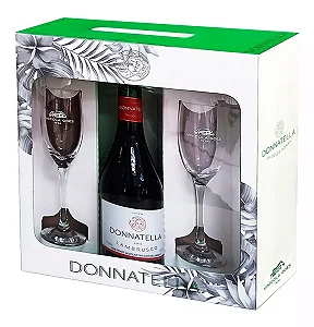 Kit Frisante Donnatella Lambrusco Suave + 2 Taças