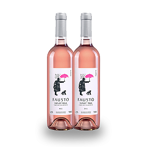 Combo Vinho Rosé Brasileiro Fausto Pizzato Merlot 2 Garrafas750ml