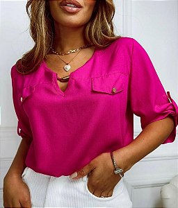 Camisa Viscose Rosa (M)