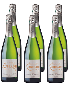Espumante Aubrade Branco Brut - AOP Cremant de Bordeaux- caixa c/6
