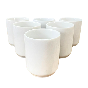 Jogo 4 copos 150ml - Kit Porcelana branca (2)