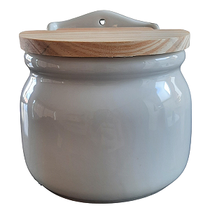 Saleiro Parede 1kg - Porcelana Branca