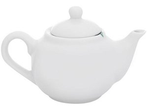 Bule Chaleira 500ml Café, Chá, Leite - Porcelana Branca