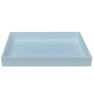 Bandeja Branca Retangular de Madeira para servir e para kit higiene bebê 4 e 5 peças