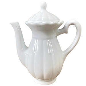 Bule Clássico, 700ml Leiteira, e Bebidas - Porcelana Branca